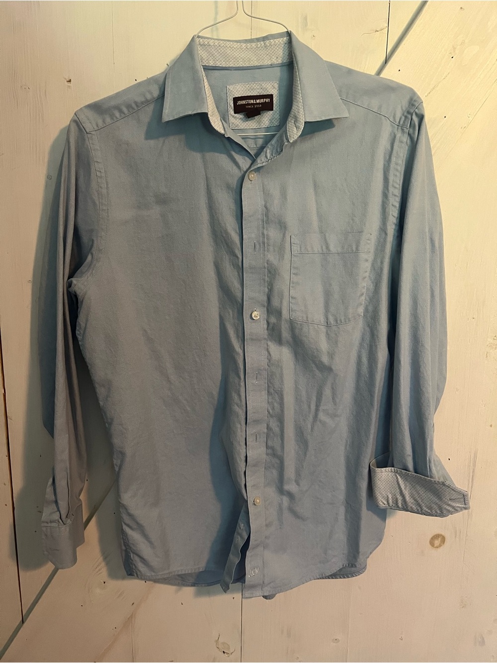 Johnston & Murphy Pale Blue Long-Sleeve Dress Shirt